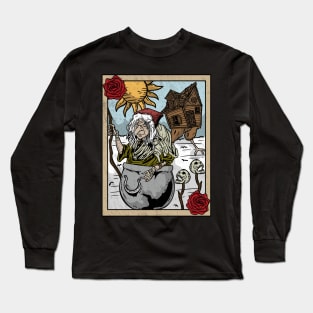 Baba Yaga - Witch Witchcraft Spells Tarot Card Long Sleeve T-Shirt